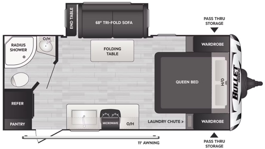 2023 KEYSTONE CROSSFIRE 1850RB, , floor-plans-day image number 0